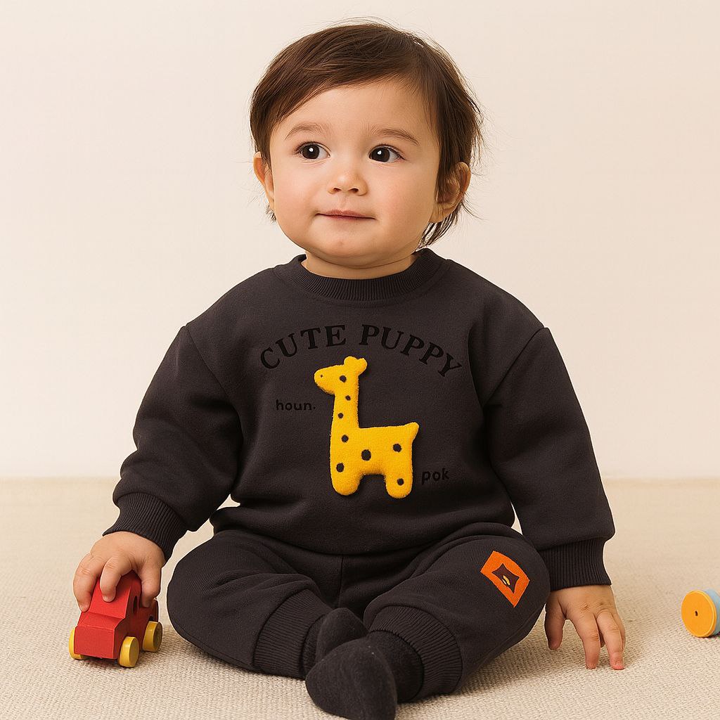 Pyjamas With Fleece For Baby Boy Giraffe Design Size 6-36 months