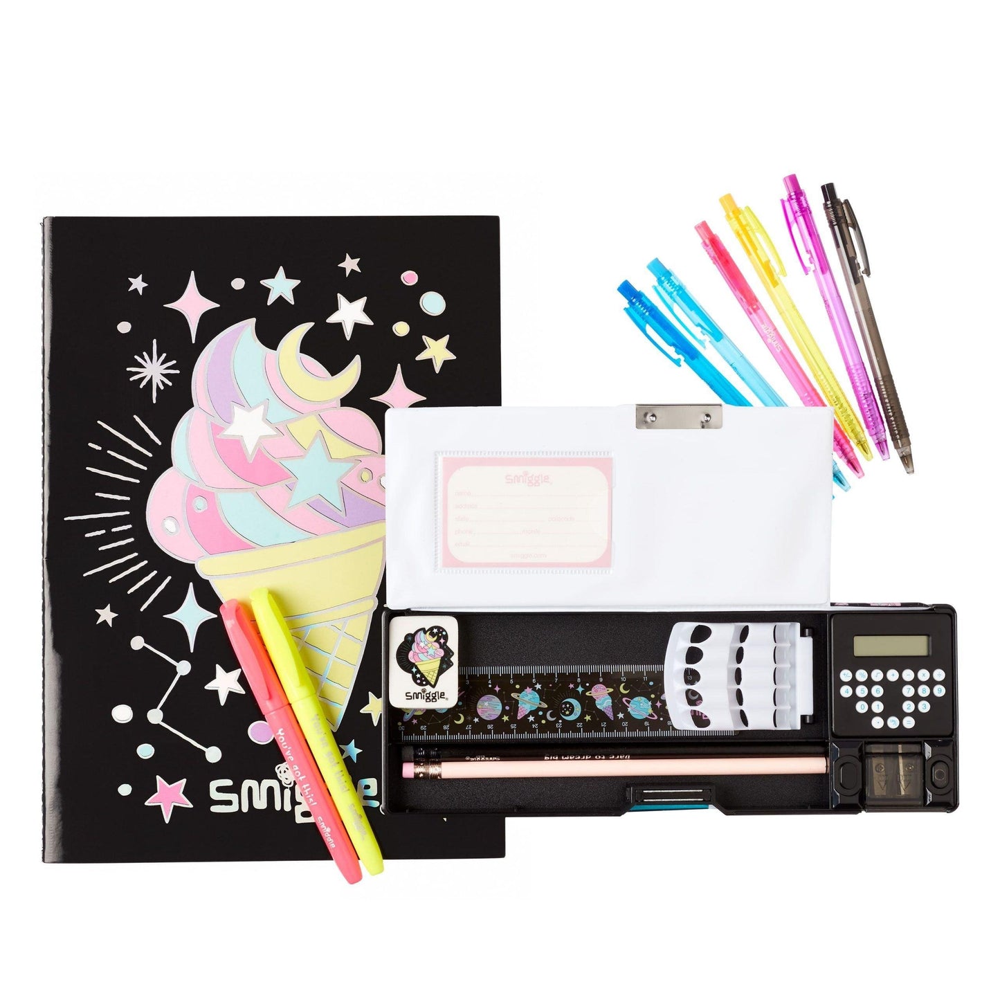 Smiggle Stationery Kit A4 Icecream Design With Case