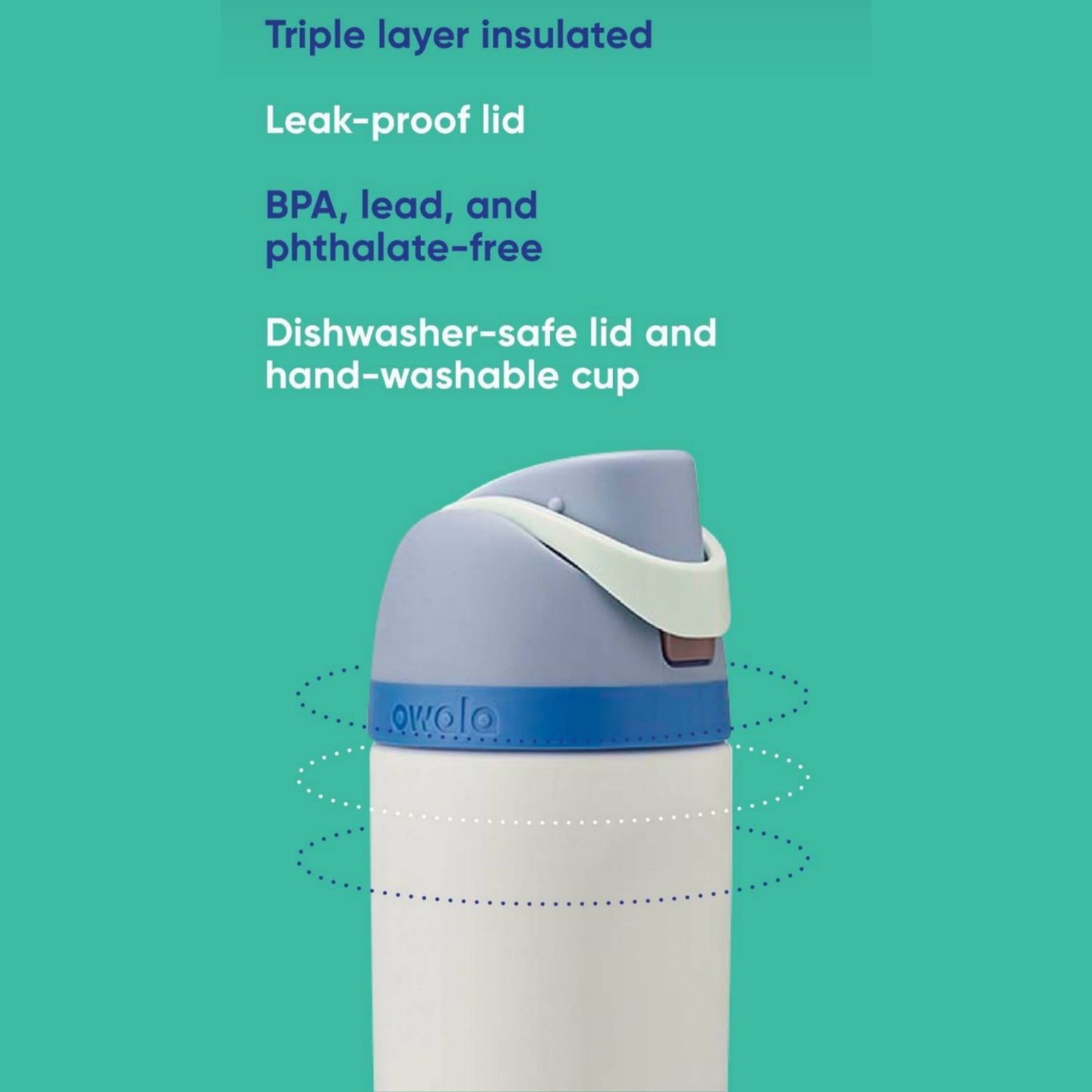 Owala Bottle Stainless Steel Kids' Freesip With Straw 480ml