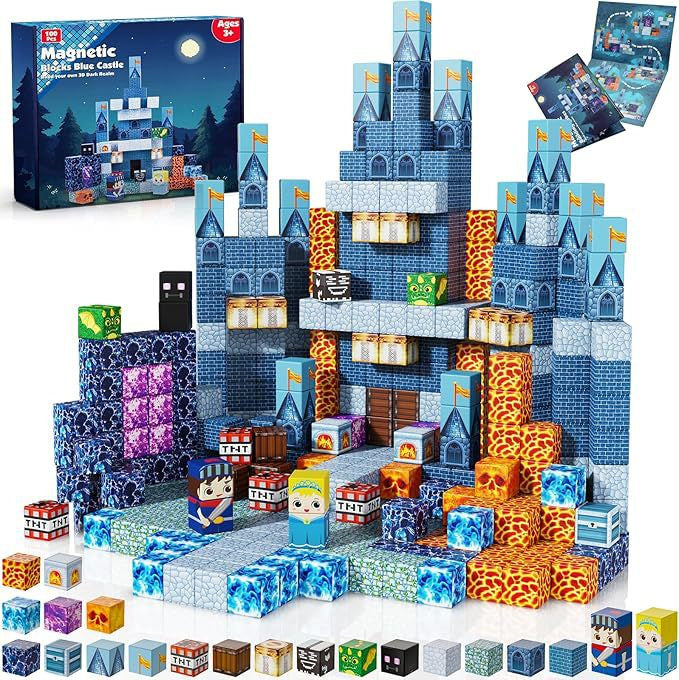 Magnetic Building Cubes Set – 100 Pieces | Ages 3+