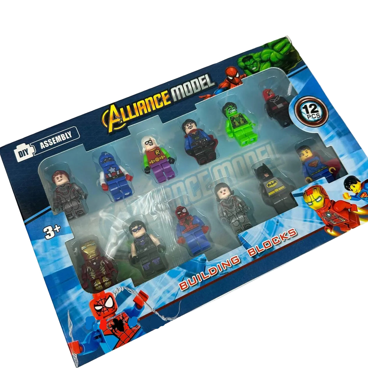 Alliance Model Super Heroes Building Blocks 12 Pcs With Accessories
