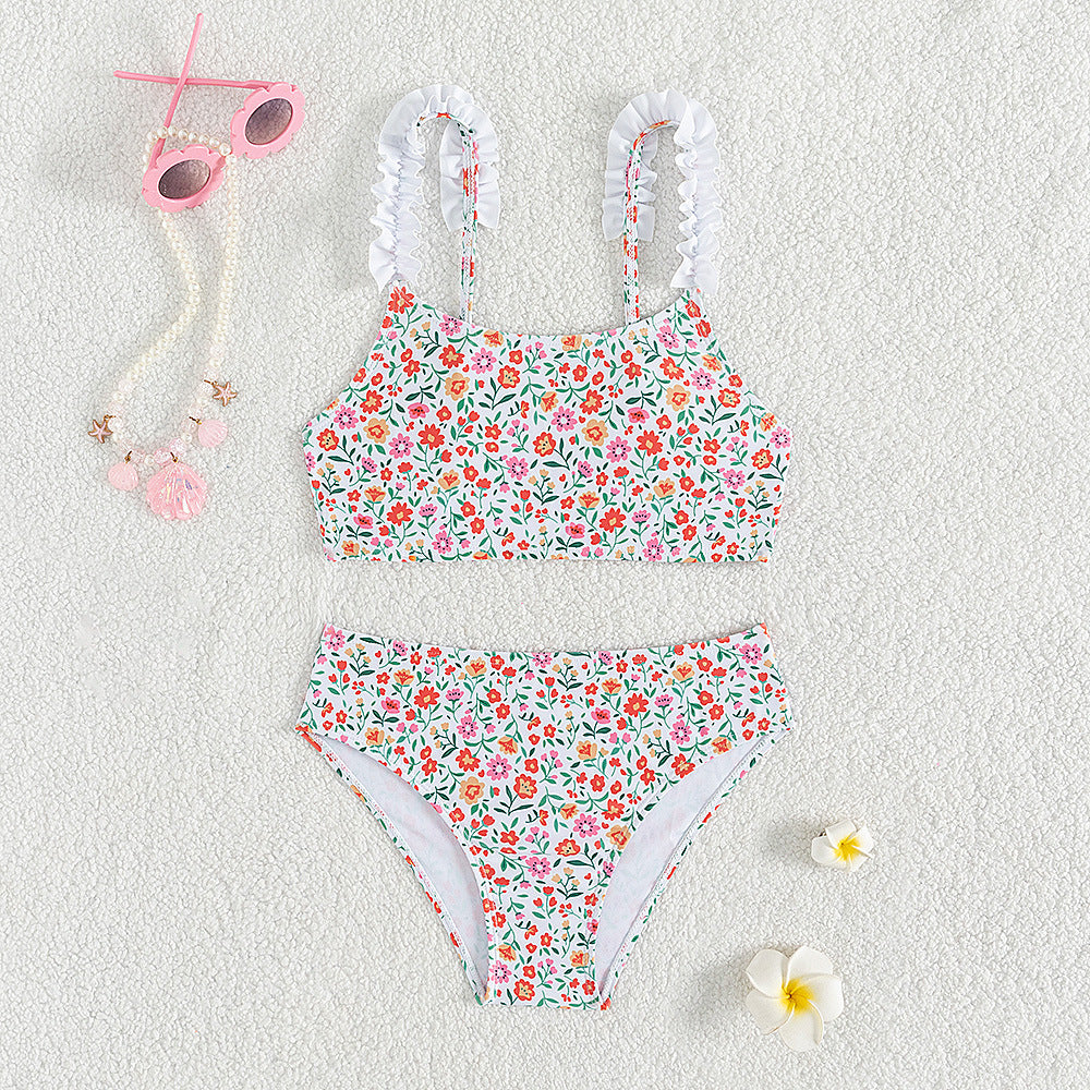 Girls Swimsuit Flower - 2pcs |Size 5-14y