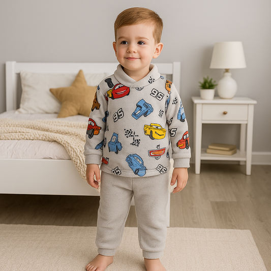 Pyjama Grey Warm Disney Cars Design Size 1-5y