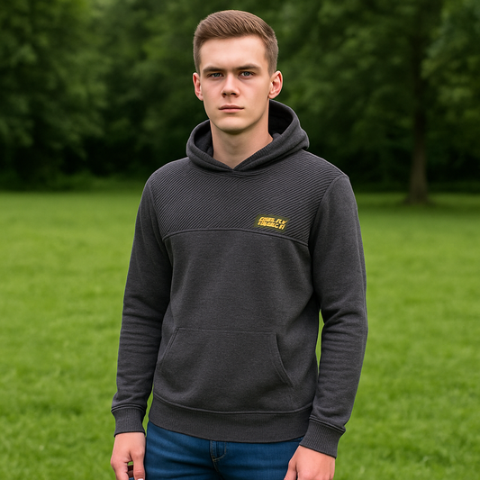 Dark Grey Hoodie For Men Brand:Jean Pascale Size M-XL