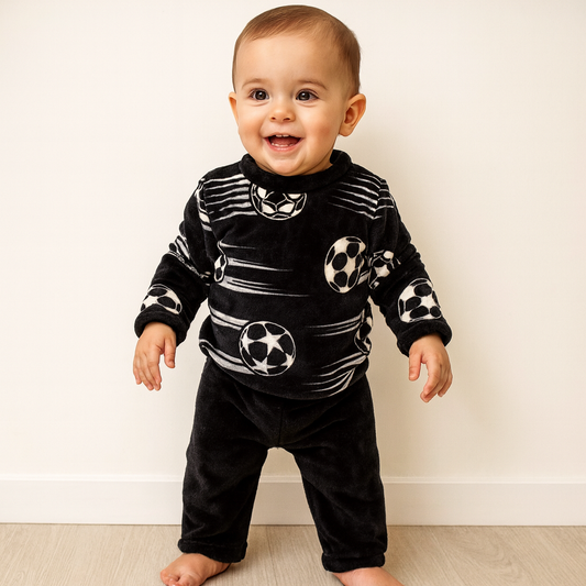 Pyjama Warm For Baby Boy Football Design Size 1y
