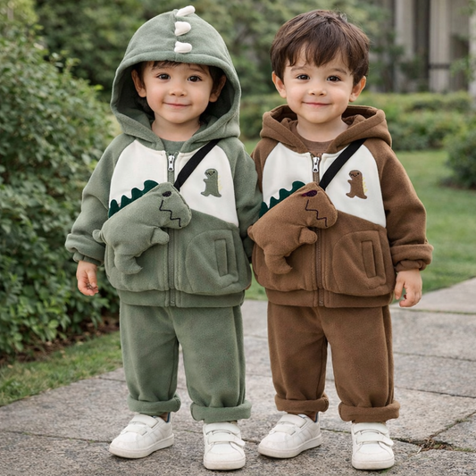 Warm Outfit For Boys Dinosaur Set Of 3 Pcs Size 1-6y
