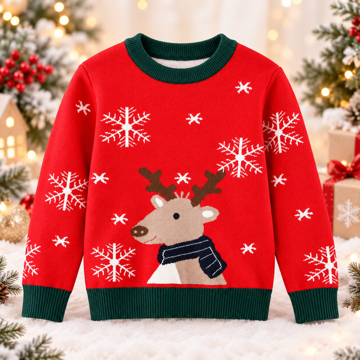 Kids' Christmas Reindeer Sweater | 1–8Y