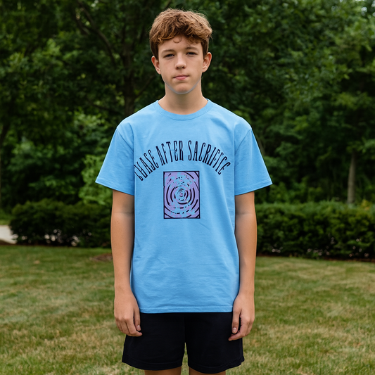 Blue T-shirt With Design Size Medium