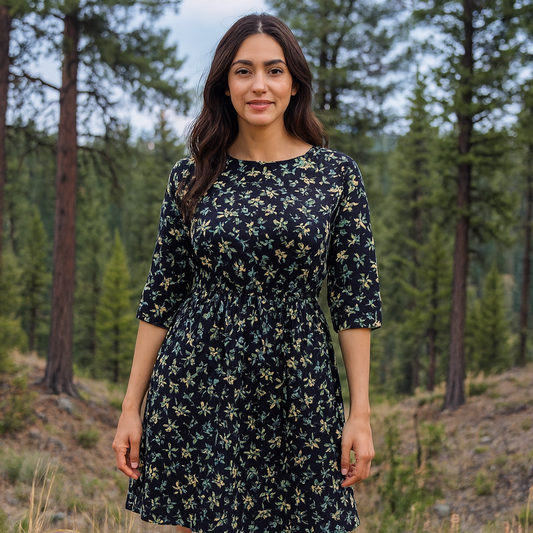 Floral Dress For Women Brand:Vila Size M