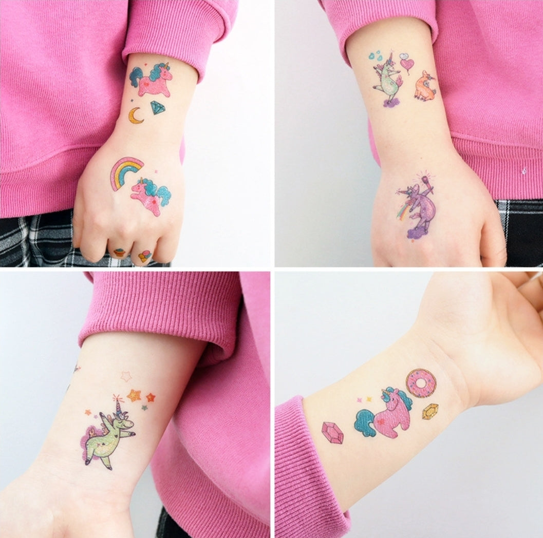 Tattoo Removable Stickers Temporary Designs For Kids - 10 Pcs Pack