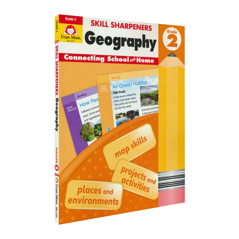 Evan Moor Skill Sharpeners Grade 2 Set 8 Books | Soft Cover | 7-8y