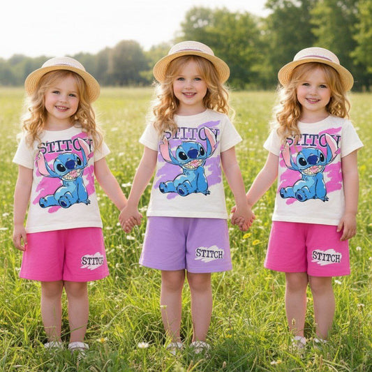 Girls Cotton Stitch – Soft Summer Outfit (3–5Y)
