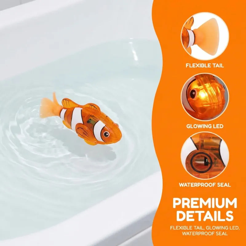 Electric Swimming Fish Set – 4 Colorful Water-Activated Fish Toys | 3+