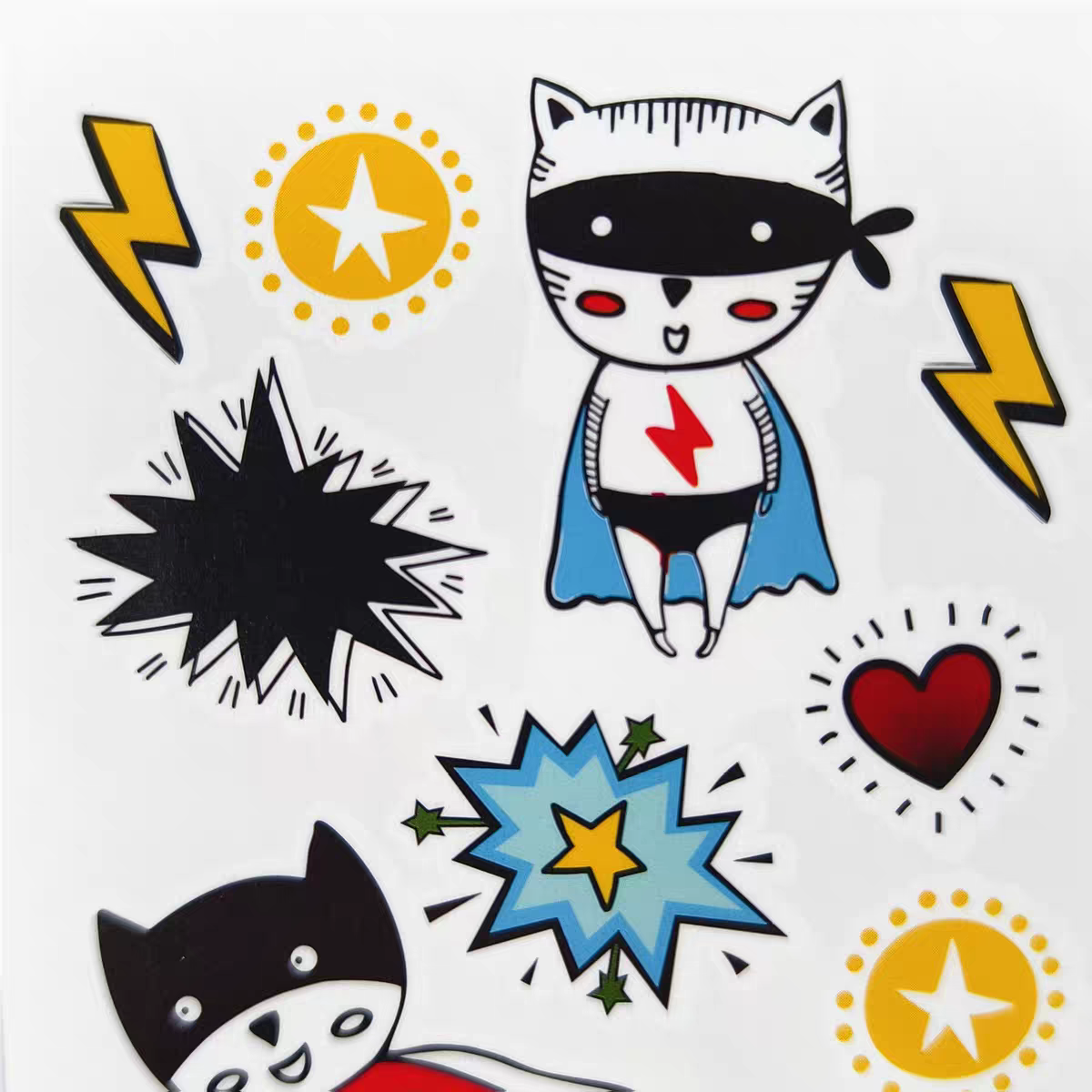 Superheroes Kids Temporary Tattoos - Waterproof & Skin Friendly | 3+