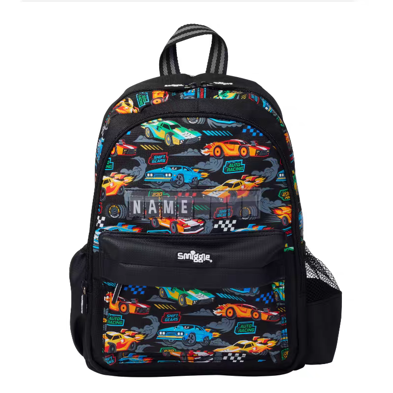 Smiggle Car Design 3pcs Set Backpack Lunch bag Bottle