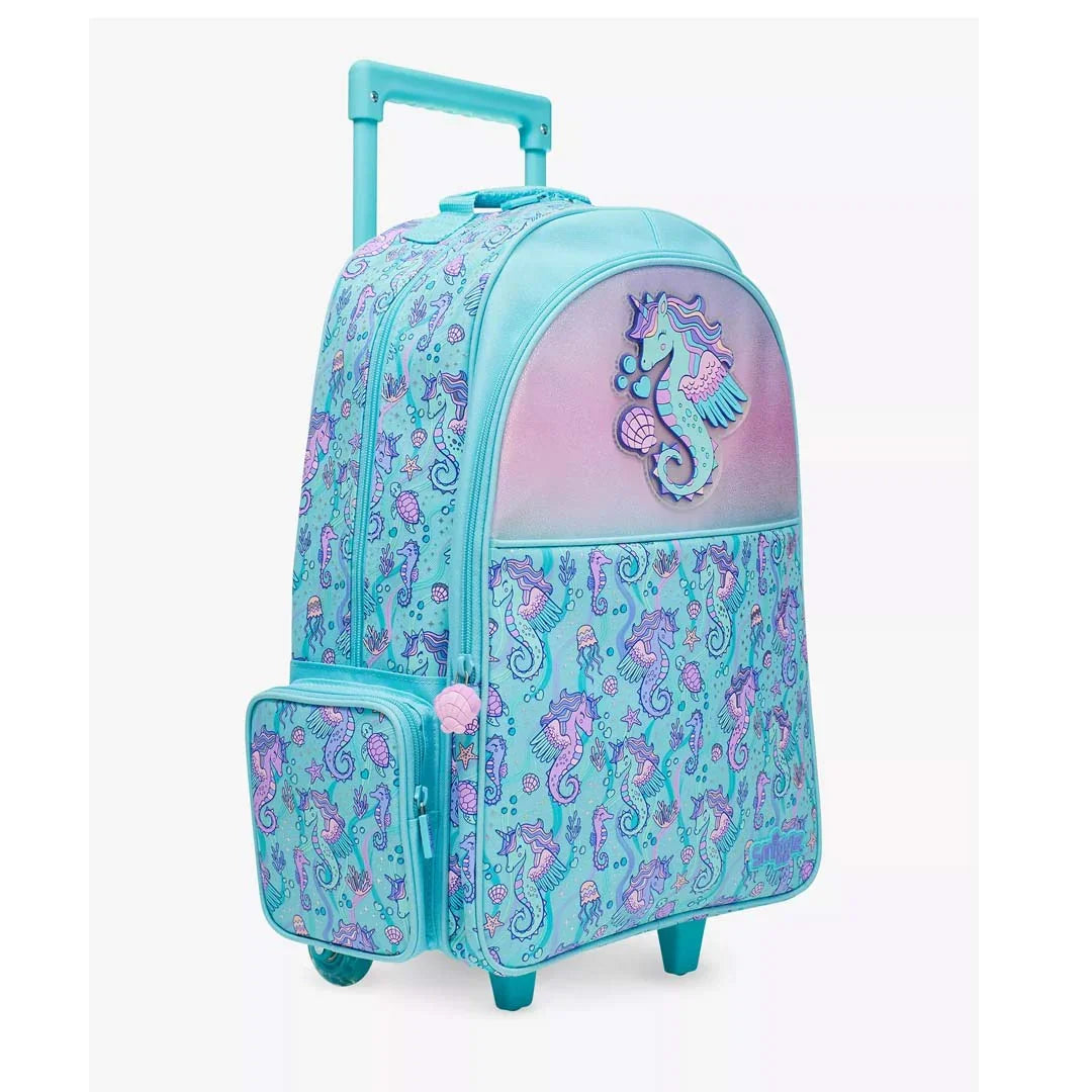Smiggle Backpack | Light Up Wheels | Sea horse