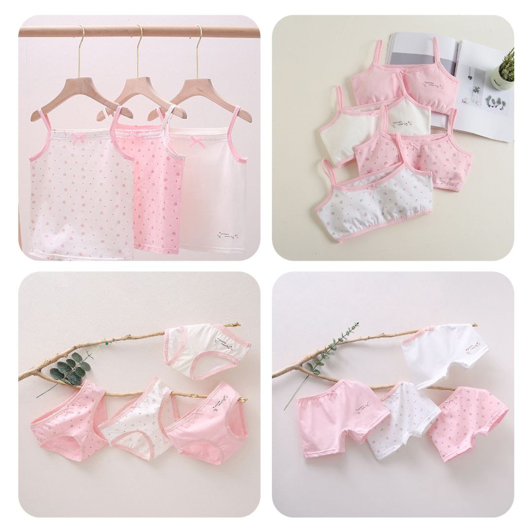 Girls Cotton Underwear 2–12Y – Strawberry | Build Your Own Set