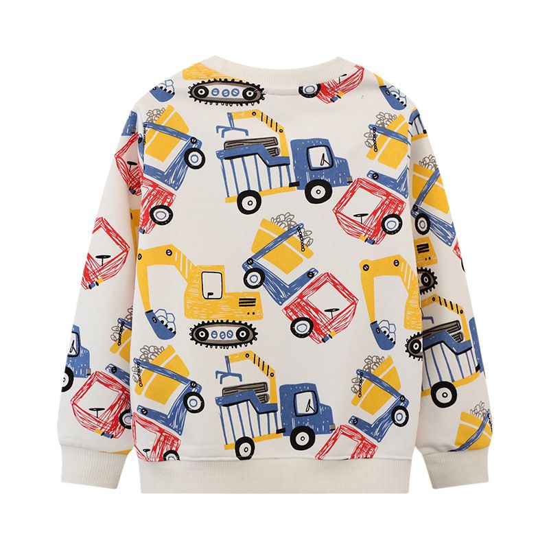 Cotton 100% Sweater Long Sleeve With Cars Design