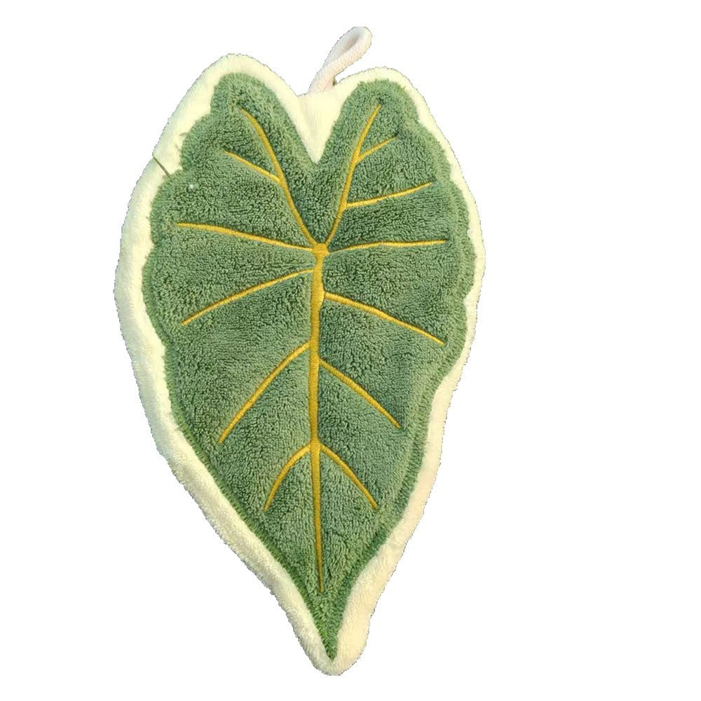 Cute Leaf Hanging Hand Towel – 26 × 18 cm