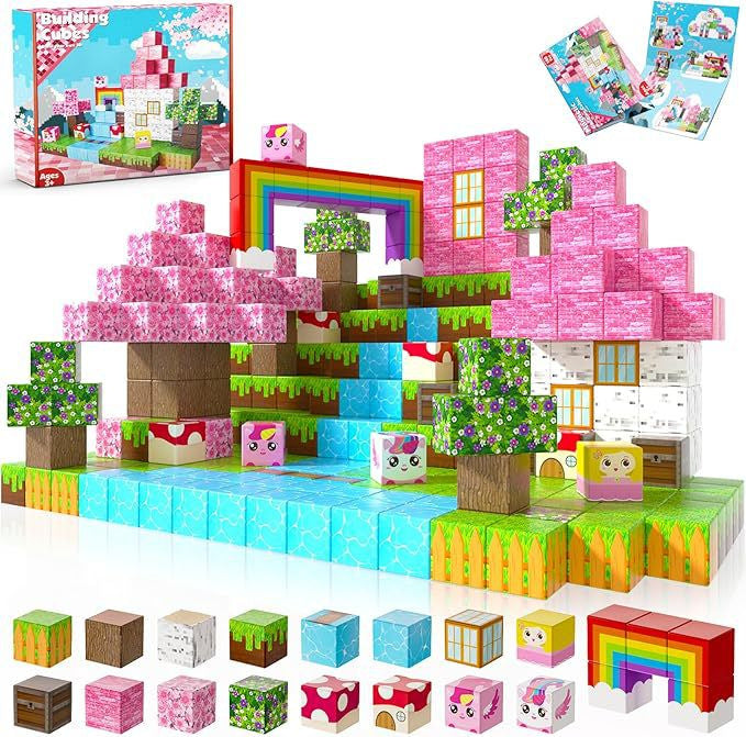 Magnetic Building Cubes Set – 100 Pieces | Ages 3+