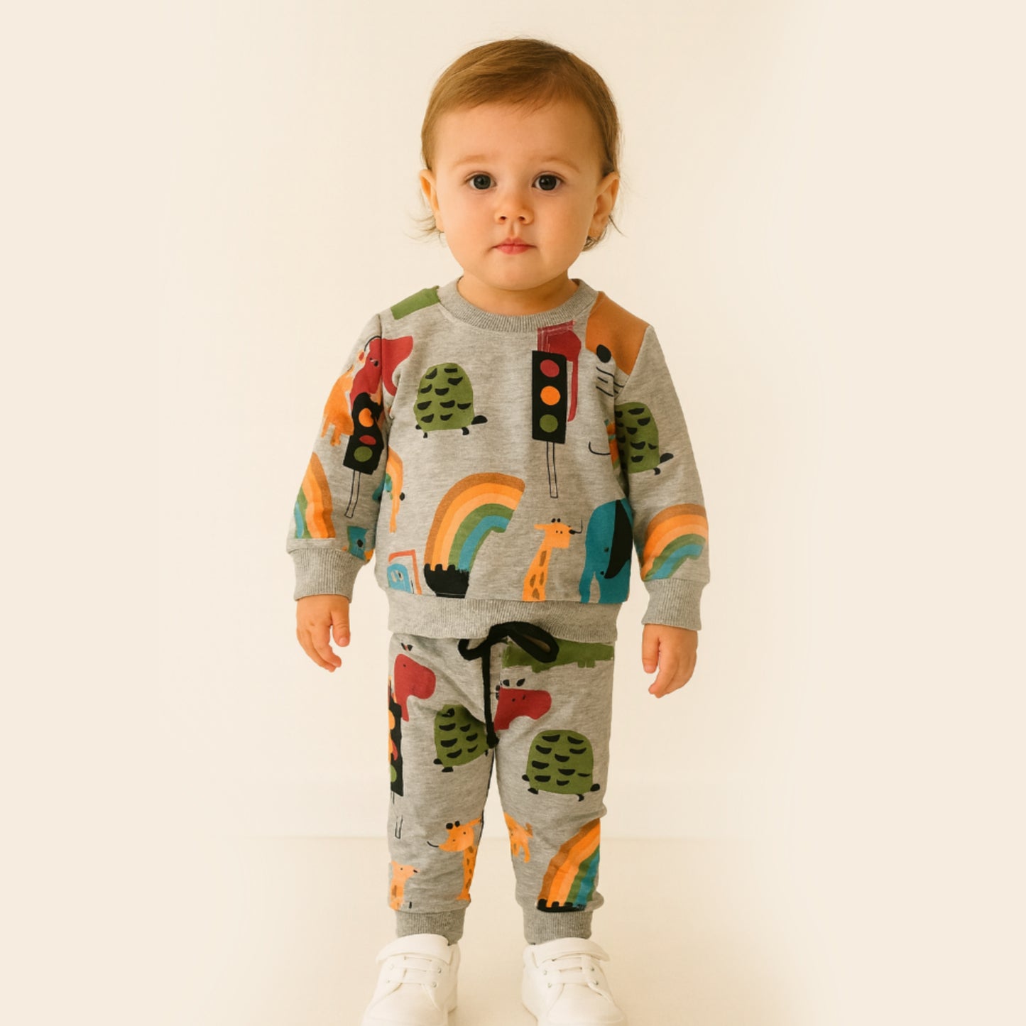 Animals Design Outfit For Boys 2pcs 9-12 months