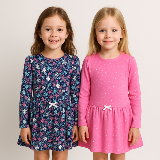 Cotton 100% Dress Long Sleeve