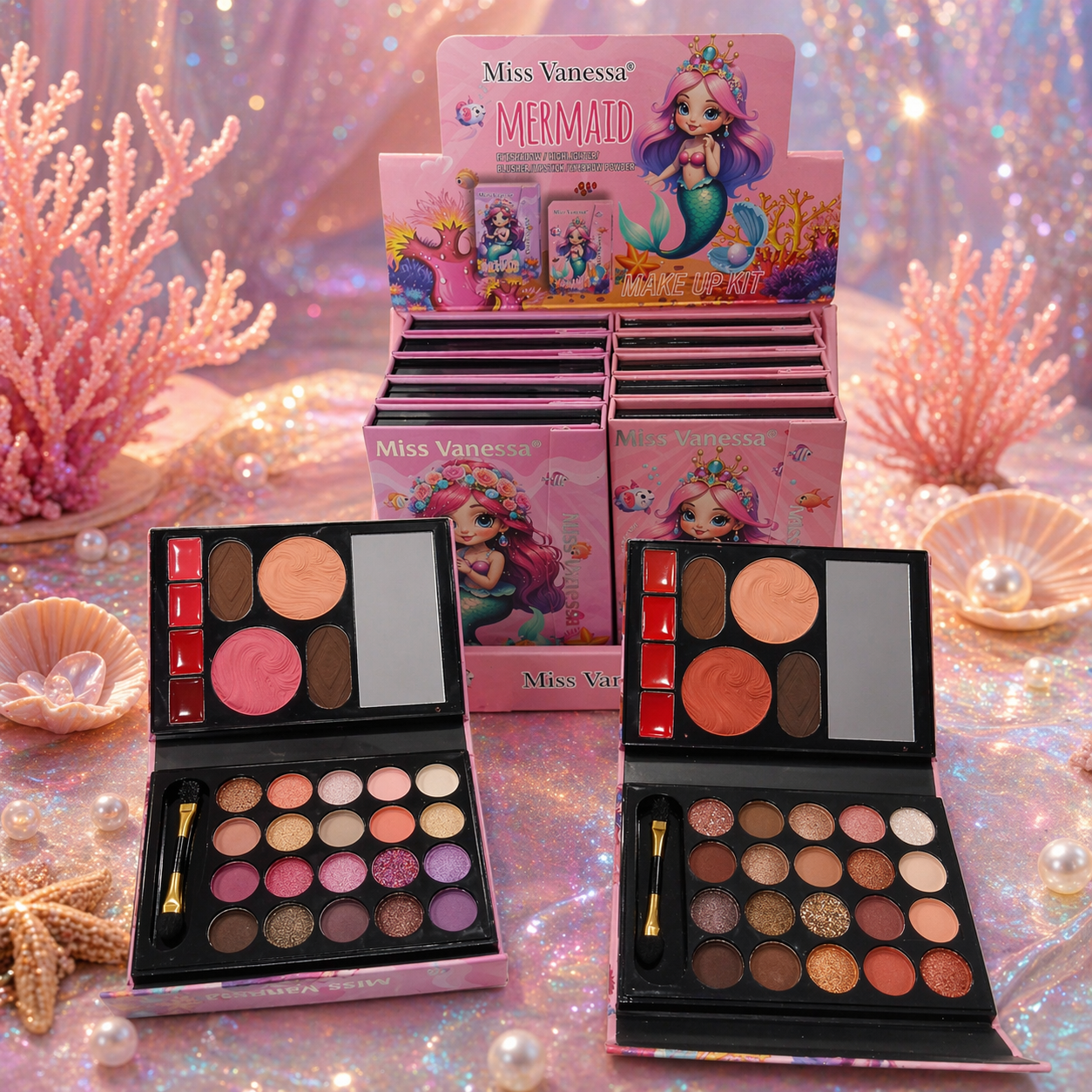 Miss Vanessa Mermaid Makeup Kit – 2 Designs Kids Palette Set