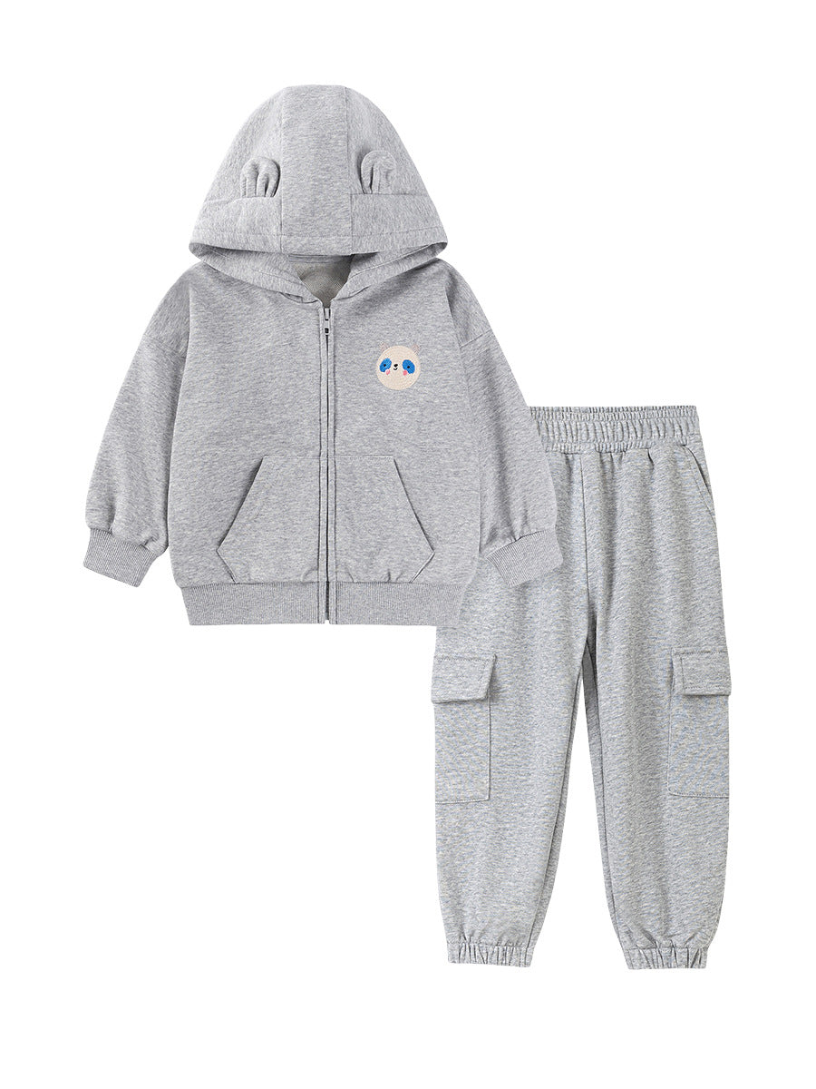 Light Cotton Hoodie & Cargo Pants Set | Size 2-7y