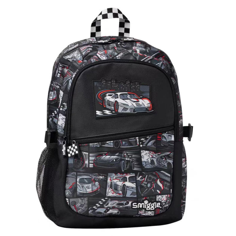 Smiggle Car Design Set Of 3pcs Bottle Lunch Box Backpack 42cm
