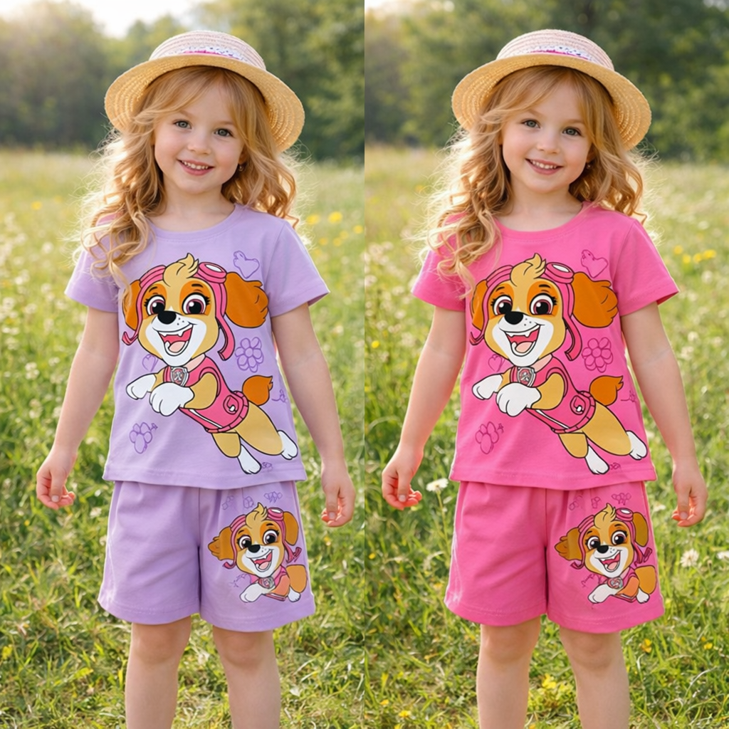 Girls Cotton Paw Patrol – Soft Summer Outfit | Size 3-10y