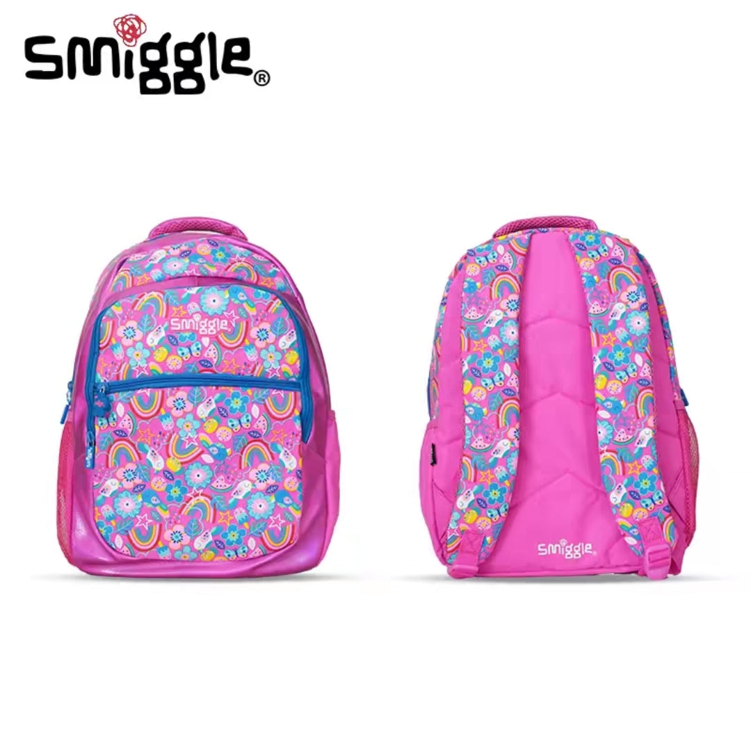 Smiggle Wonder World Classic Lite Backpack With Rainbow Design