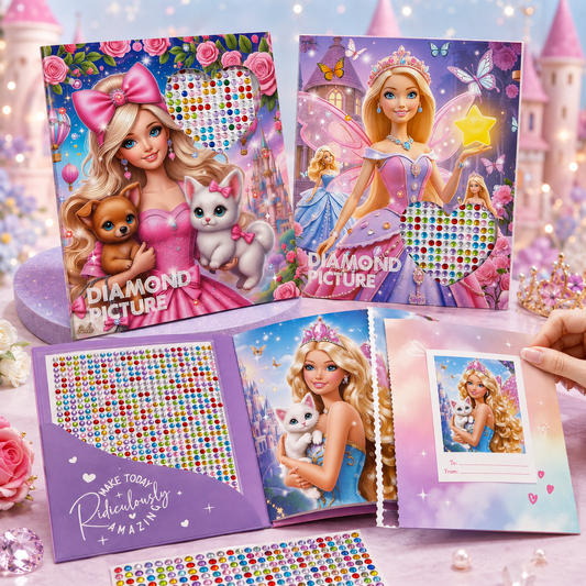 Princess Diamond Picture Activity Book – 696 Colourful Rhinestone Stickers
