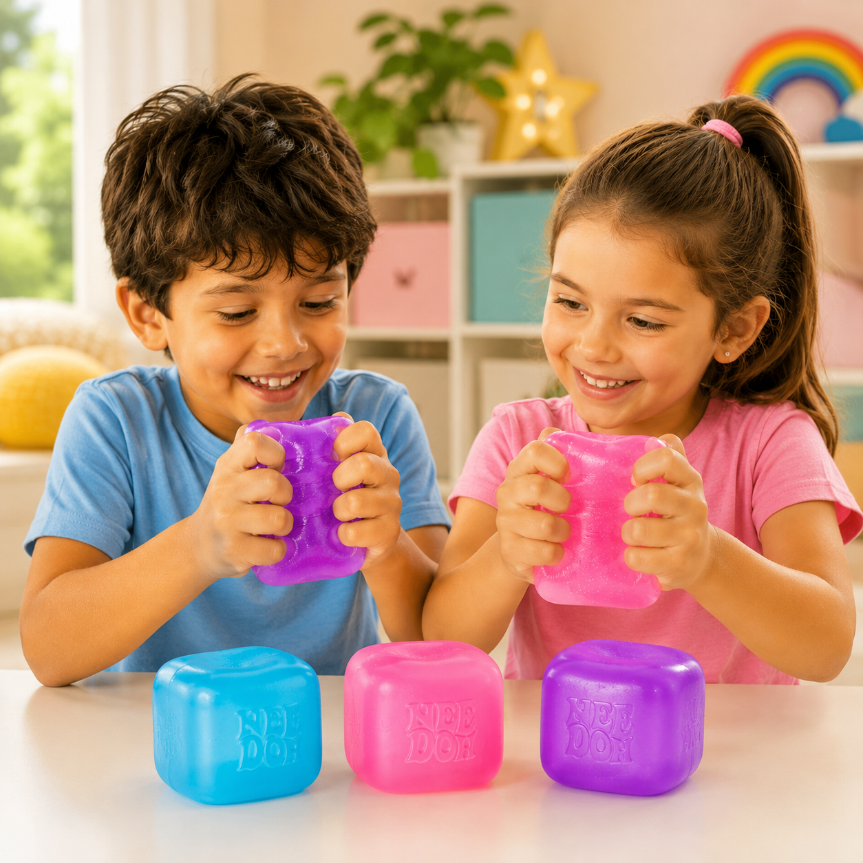 NeeDoh Nice Cube Squishy Sensory Toy | Stress Relief Fidget Cube | 3+