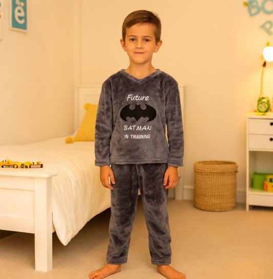 Pyjama Warm Grey BatMan Design Size 2-8y