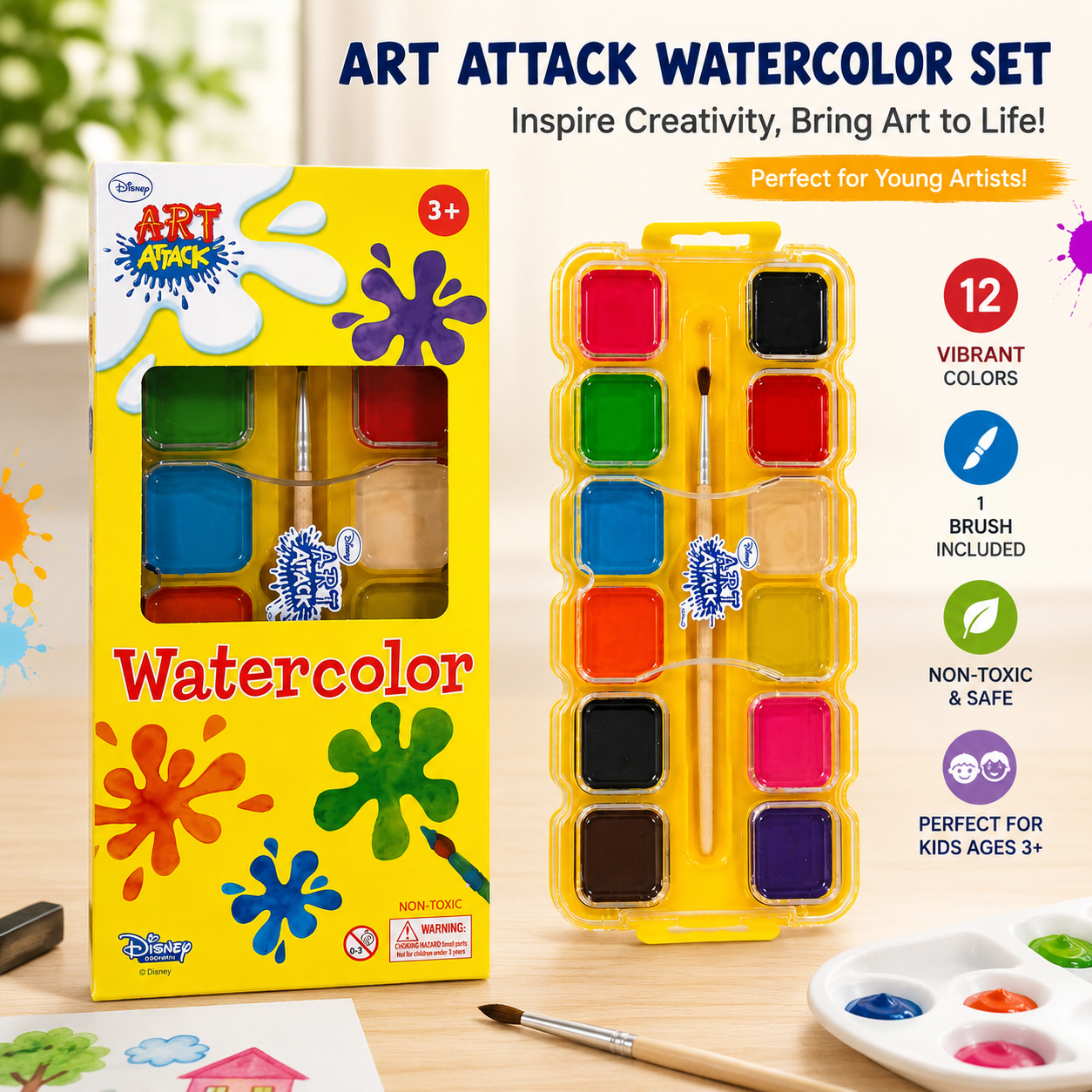 Watercolor Paint Set For Kids