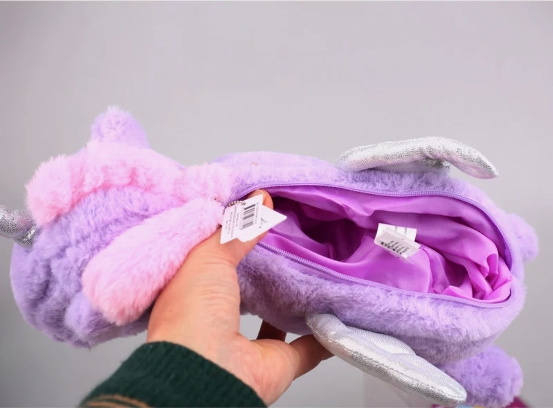 Smiggle Pencil Case | Plush | Purple | Unicorn