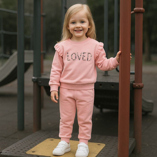 Cotton Set For Girls Loved Design Size 3y