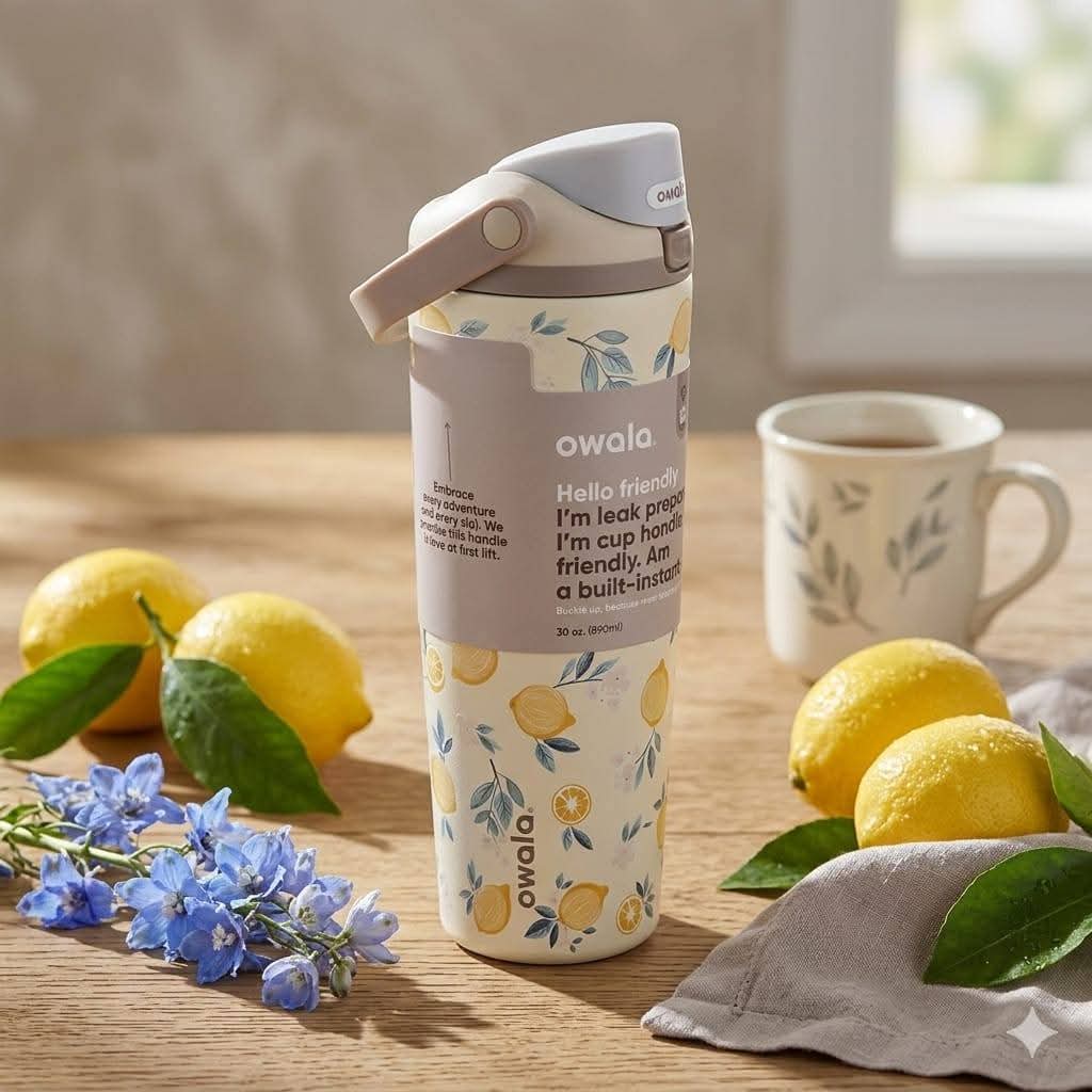 Owala Tumbler Stainless Steel FreeSip Leak-proof Sway Lemon | 890ml