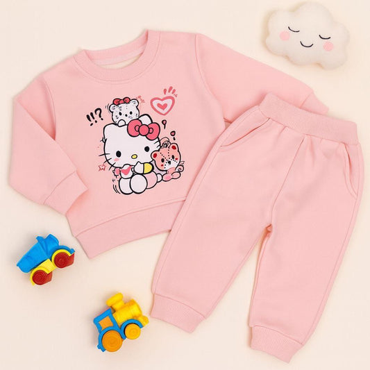 Pyjamas With Fleece For Baby Girl Hello Kitty Design Size 6-36 months