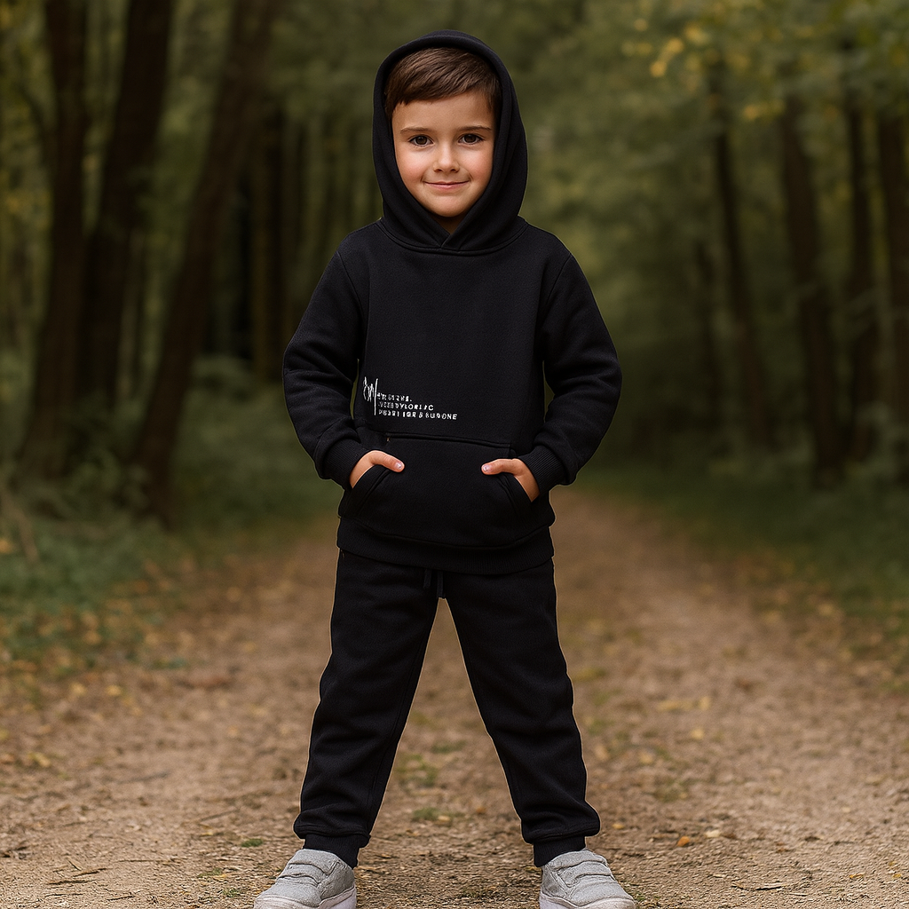 Warm Black Outfit For Boys Size 6y