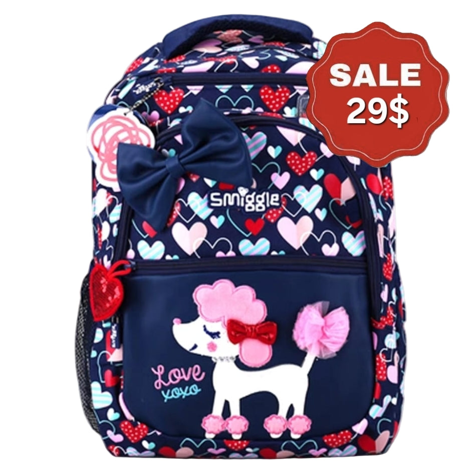 Smiggle School Bag Large Capacity Cartoon Double Shoulder Backpack 43cm G1-G3