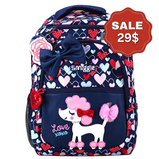 Smiggle School Bag Large Capacity Cartoon Double Shoulder Backpack 43cm G1-G3