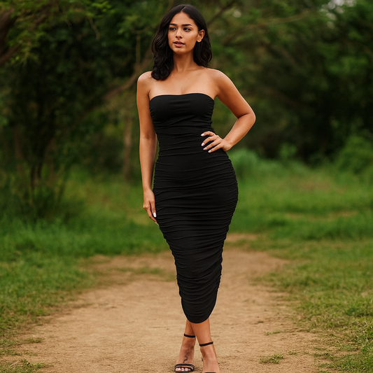Black Dress For Women Brand:PrettyLittleThing Size L