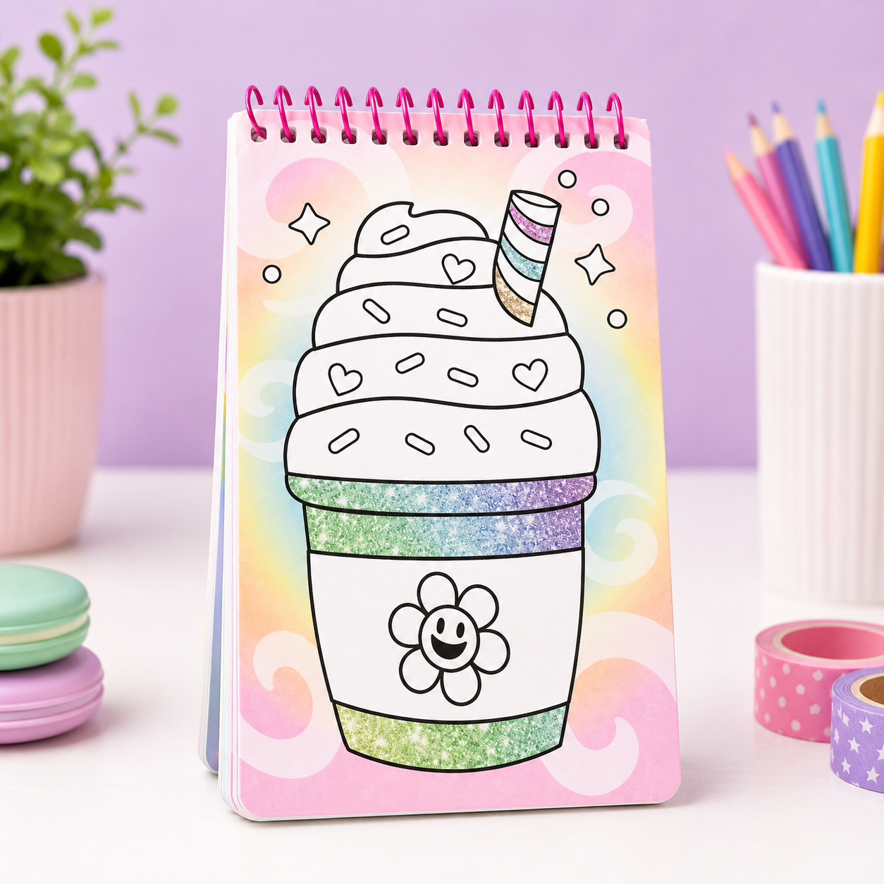 Sparkle Sketch Set Unicorn - 40 Stickers , Stencils And More | 6+