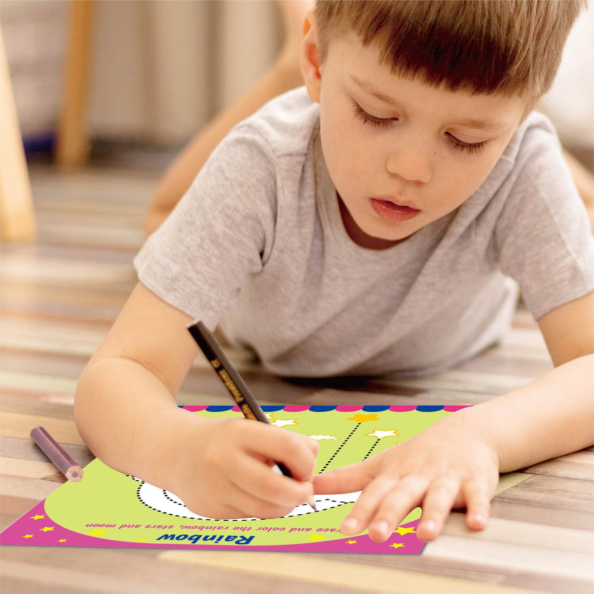 Kids Pencil Control & Tracing Activity Book – | Size 27×21.5cm