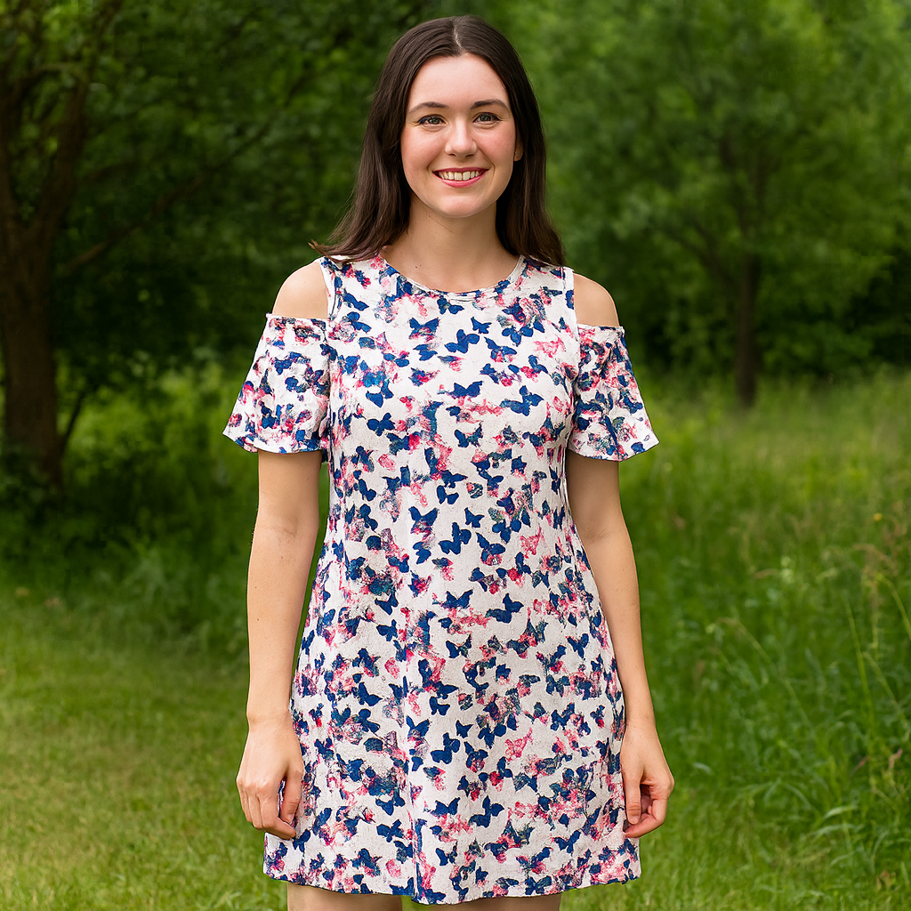 Dress For Women Butterfly Design Brand Max Size M