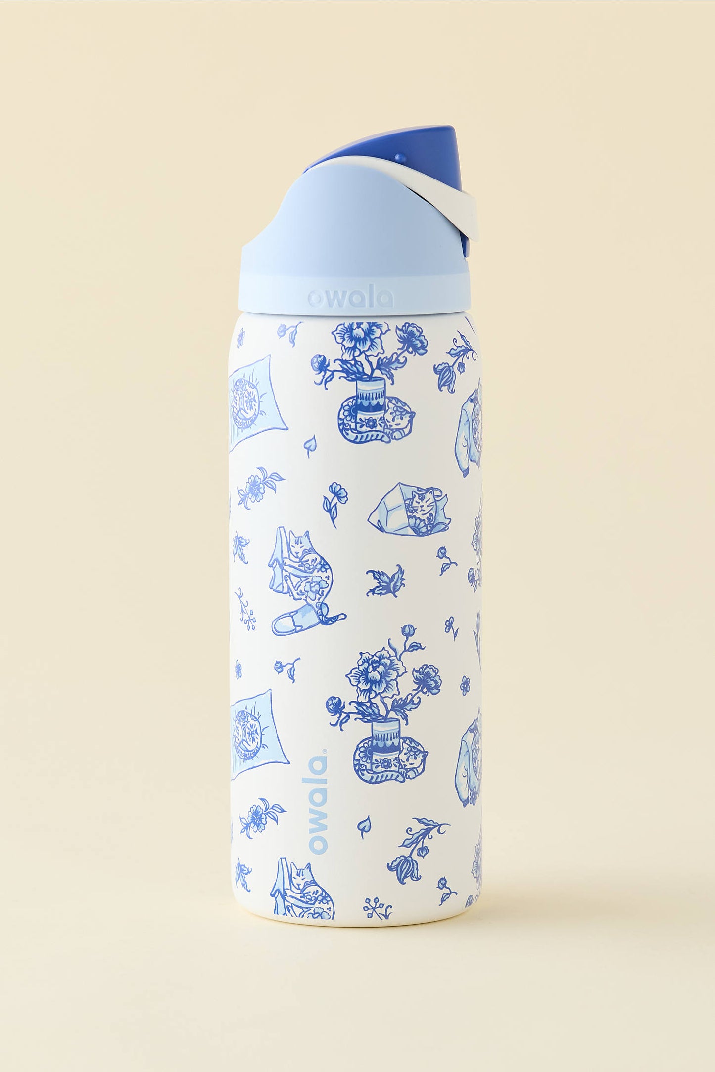 Owala Bottle Stainless Steel FreeSip Leak-proof | Delft Cat | 950ml