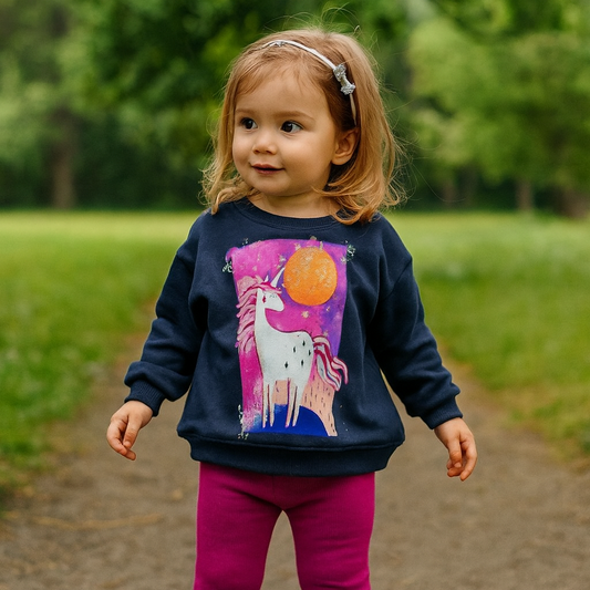 Outfit Cotton For Girls Unicorn Design Size 2-3y