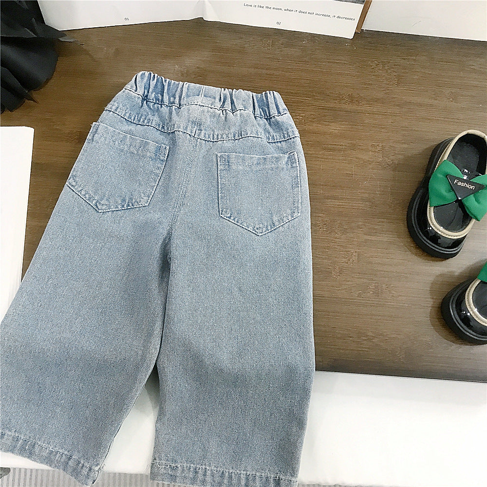Wide Legs Jeans Pants rainbow (9-10y)