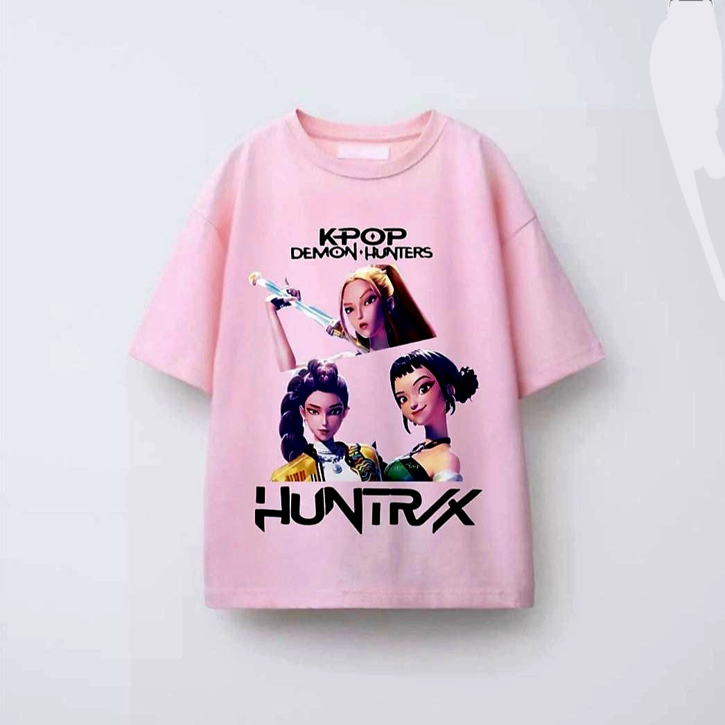 K-Pop Demon Hunters Oversized Girls T-Shirt | Size 5-14y